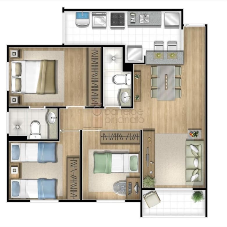 APARTAMENTO À VENDA NO CONDOMÍNIO ALTOS DO PACAEMBÚ EM JUNDIAÍ/SP