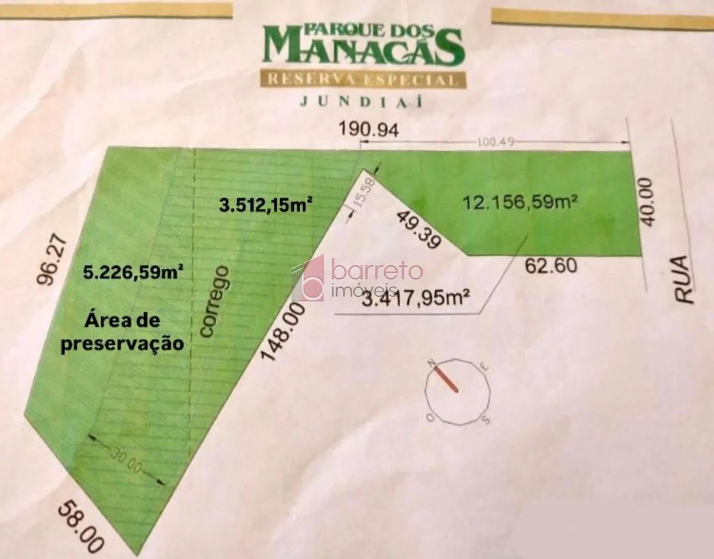 TERRENO PARA VENDA NO CONDOMÍNIO PARQUE DOS MANACÁS – JUNDIAÍ/SP