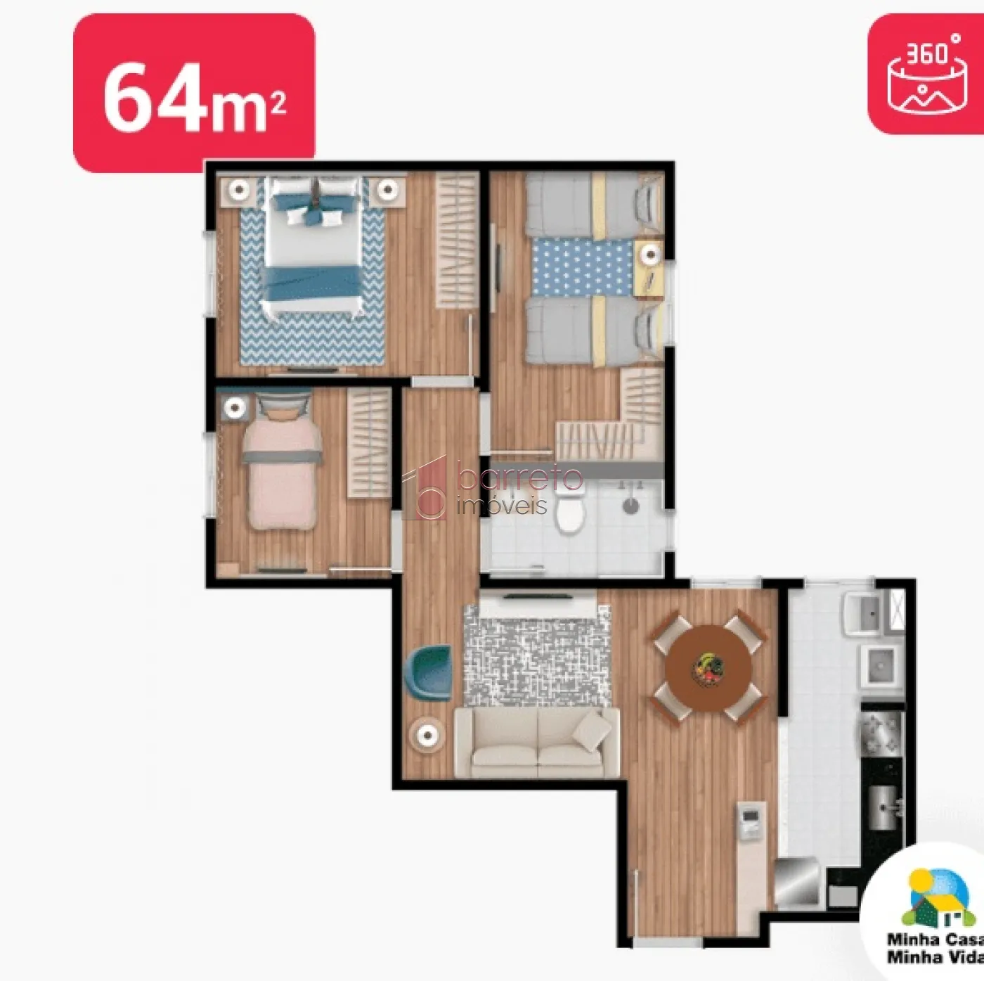 APARTAMENTO PARA VENDA NO CONDOMÍNIO DIFFERENZIATO – JUNDIAÍ/SP