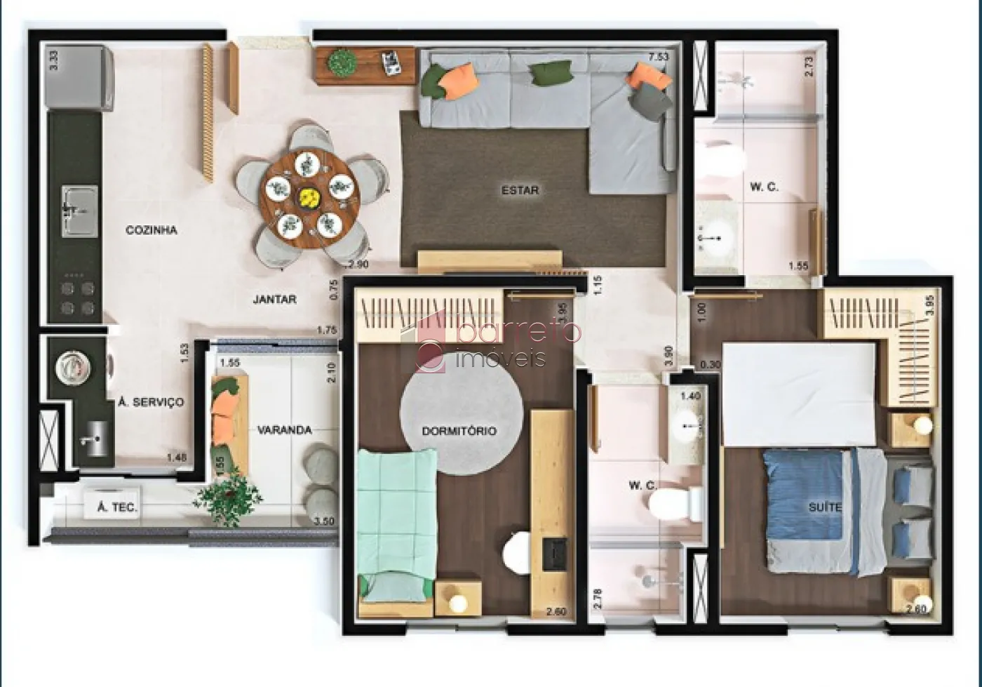 APARTAMENTO À VENDA NO CONDOMÍNIO ALTOS DA AVENIDA – JARDIM DO LAGO – JUNDIAÍ/SP