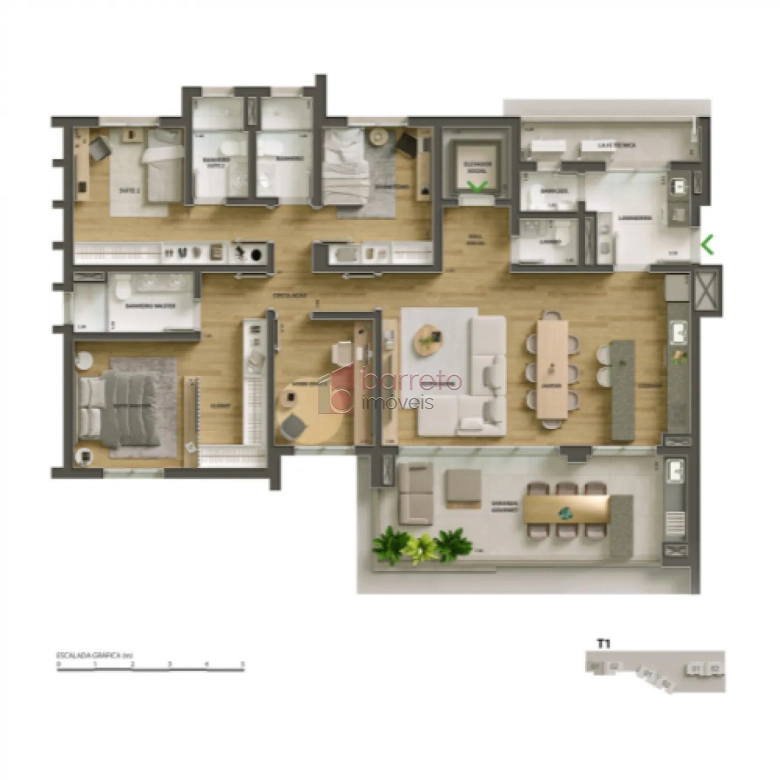 APARTAMENTO À VENDA NO CONDOMÍNIO TERRACE SERRA DO JAPI – JUNDIAÍ/SP