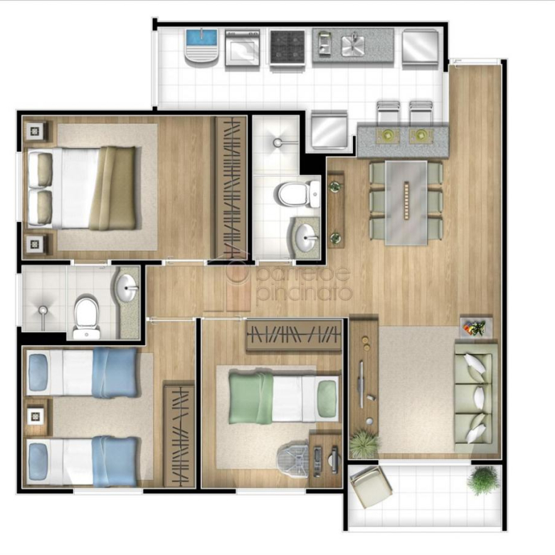 APARTAMENTO À VENDA NO CONDOMÍNIO ALTOS DO PACAEMBÚ EM JUNDIAÍ/SP