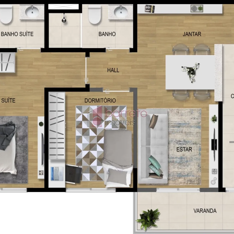 APARTAMENTO À VENDA NO CONDOMÍNIO GIOVIALE – BAIRRO MEDEIROS – JUNDIAÍ/SP