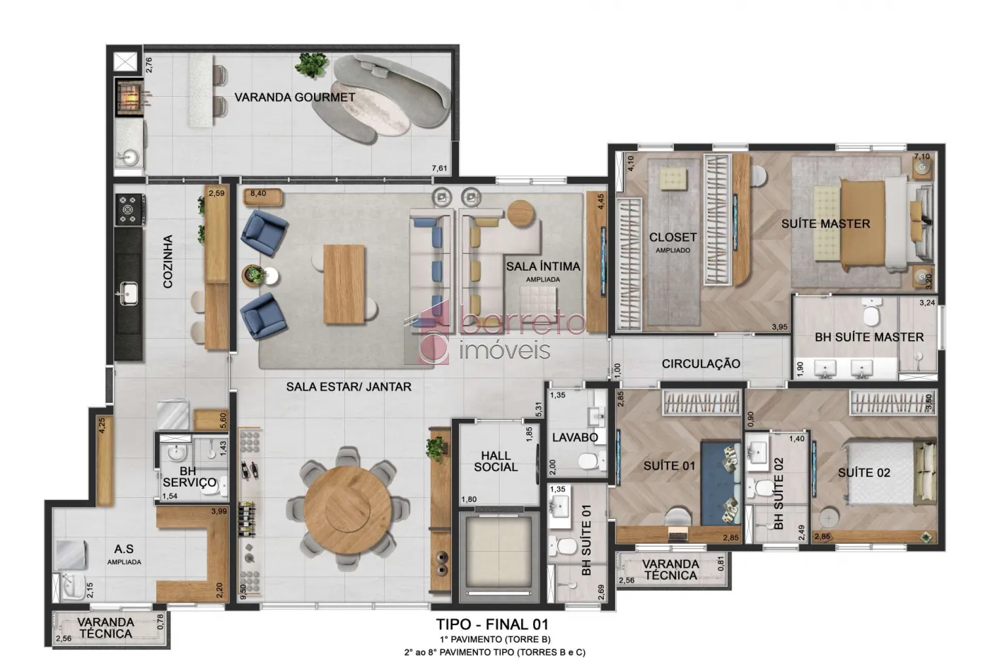 APARTAMENTO COM 3 SUÍTES À VENDA NO CONDOMÍNIO AUTHORIA by TEBAS – JUNDIAÍ/SP