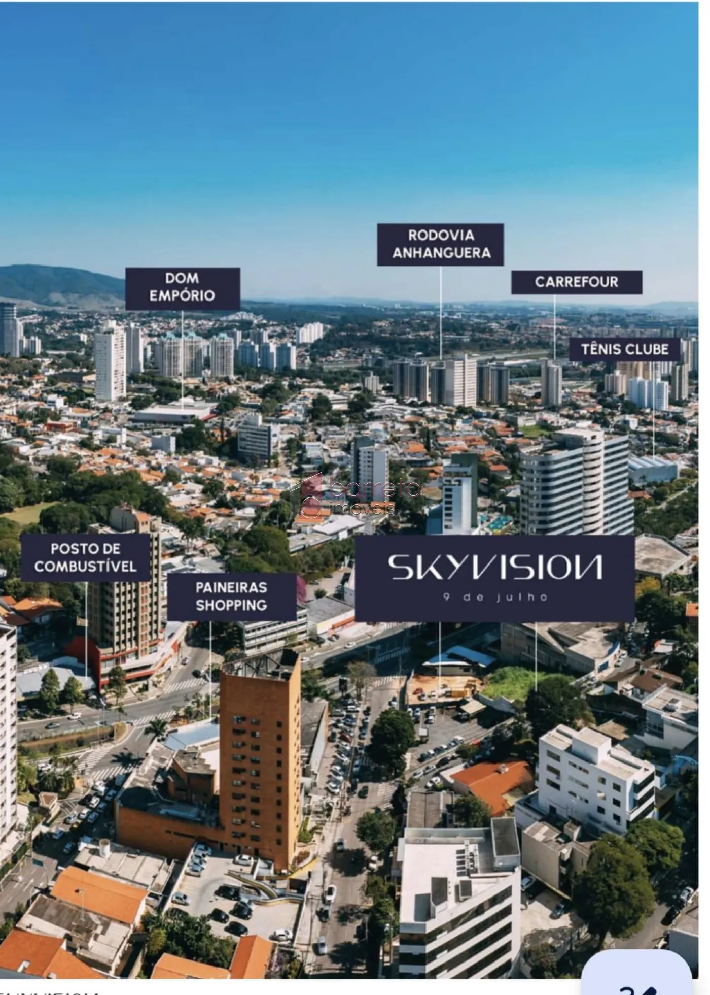 APARTAMENTO À VENDA ANDAR ALTO  NO CONDOMÍNIO SKY VISION EM JUNDIAÍ/SP