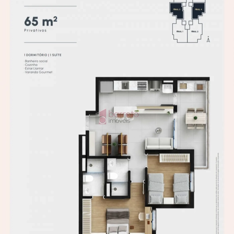 APARTAMENTO À VENDA ANDAR ALTO  NO CONDOMÍNIO SKY VISION EM JUNDIAÍ/SP