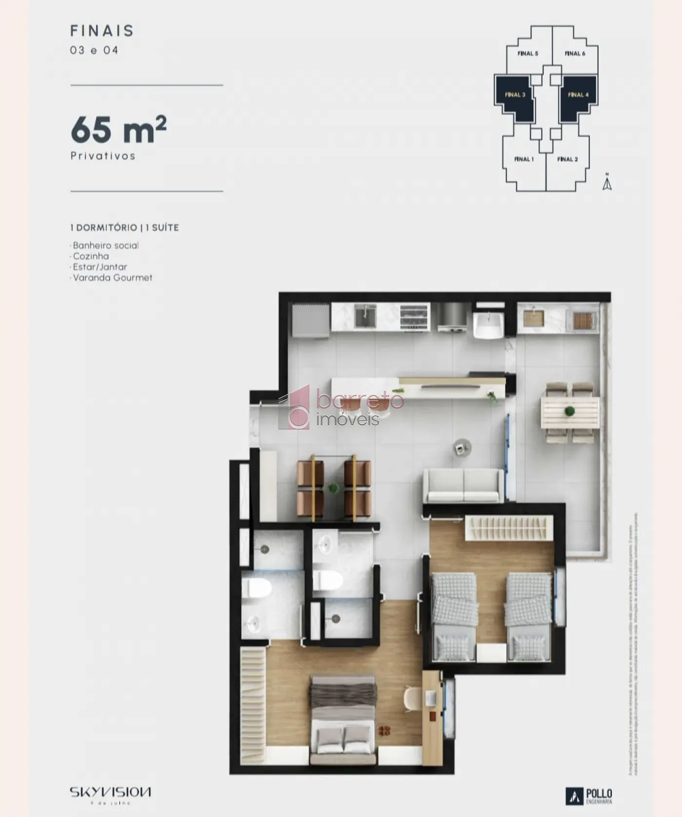 APARTAMENTO À VENDA ANDAR ALTO  NO CONDOMÍNIO SKY VISION EM JUNDIAÍ/SP