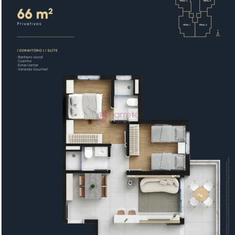 APARTAMENTO À VENDA ANDAR ALTO NO CONDOMÍNIO SKY VISION EM JUNDIAÍ/SP
