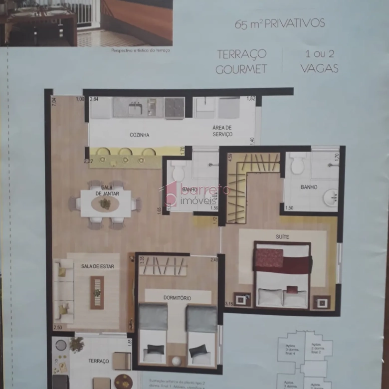 APARTAMENTO PARA VENDA E LOCAÇÃO NO CONDOMÍNIO HANBURY PARK – JUNDIAÍ/SP