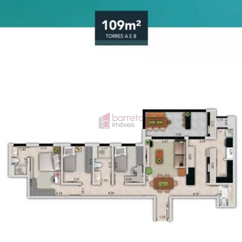 APARTAMENTO À VENDA NO CONDOMÍNIO RESORT PRIME SANTA ÂNGELA – ENGORDADOURO – JUNDIAÍ/SP