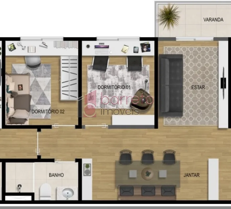APARTAMENTO À VENDA NO CONDOMÍNIO GIOVIALE – BAIRRO MEDEIROS – JUNDIAÍ/SP