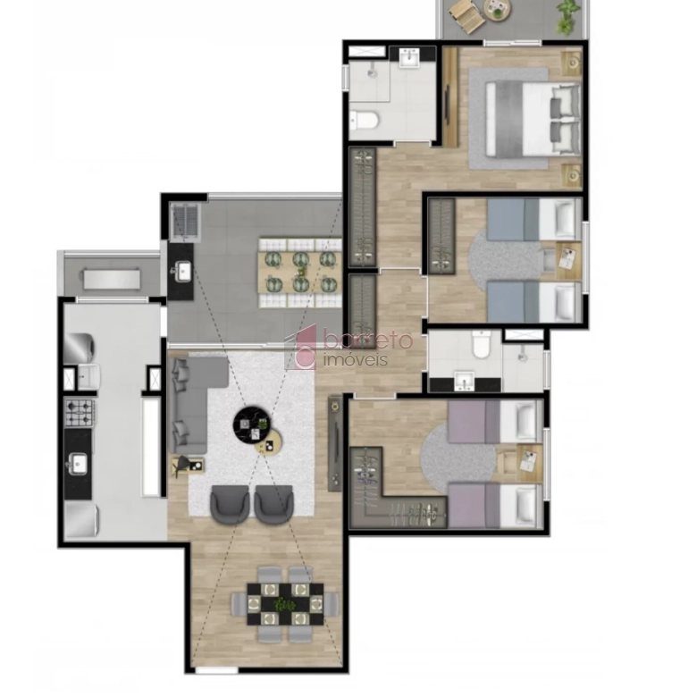 APARTAMENTO À VENDA – 03 QUARTOS – OPEN VIEW HORTO – JUNDIAÍ/SP