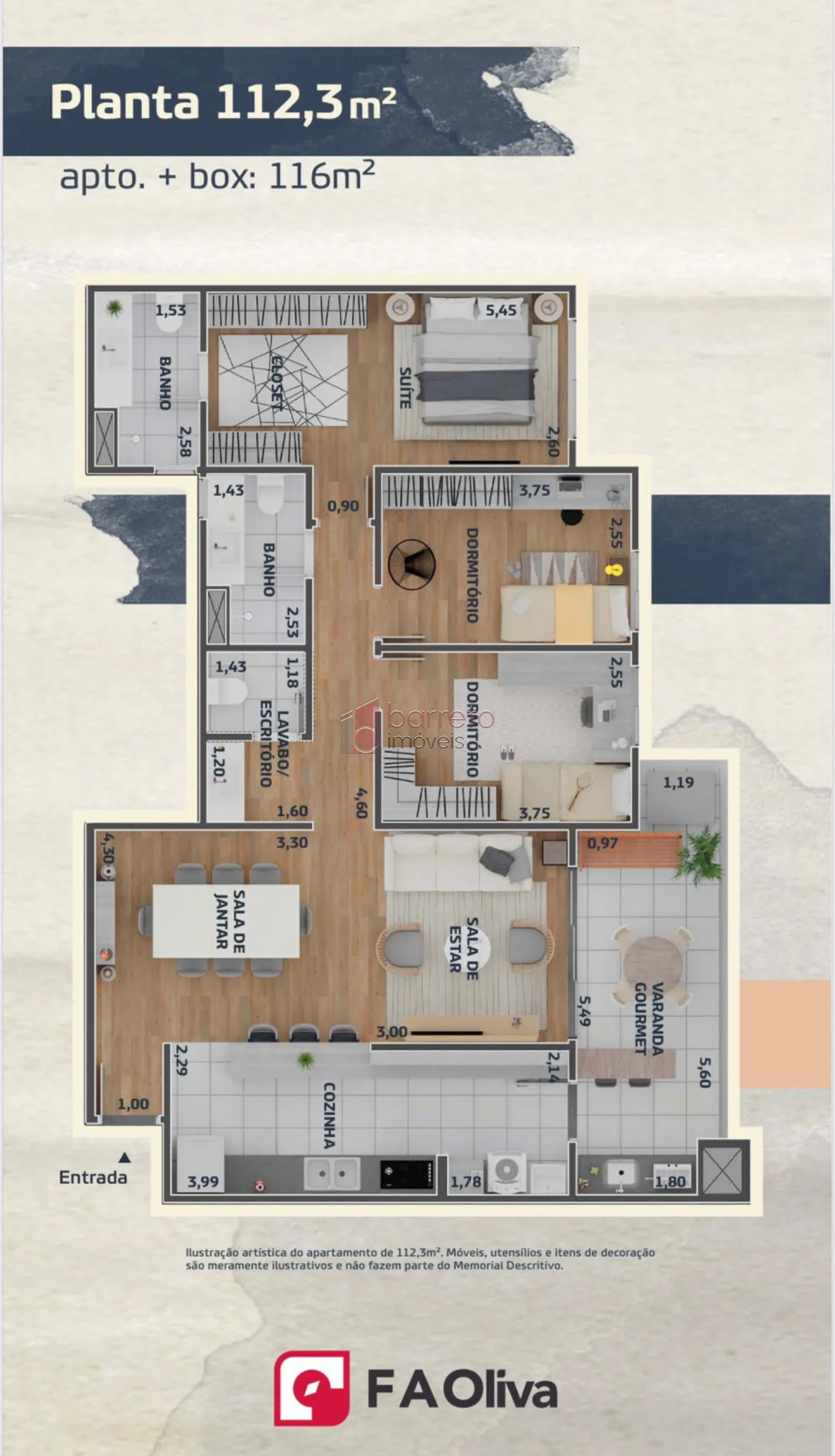 APARTAMENTO À VENDA NO CONDOMÍNIO RESIDENCIAL ODEON – JUNDIAÍ/SP