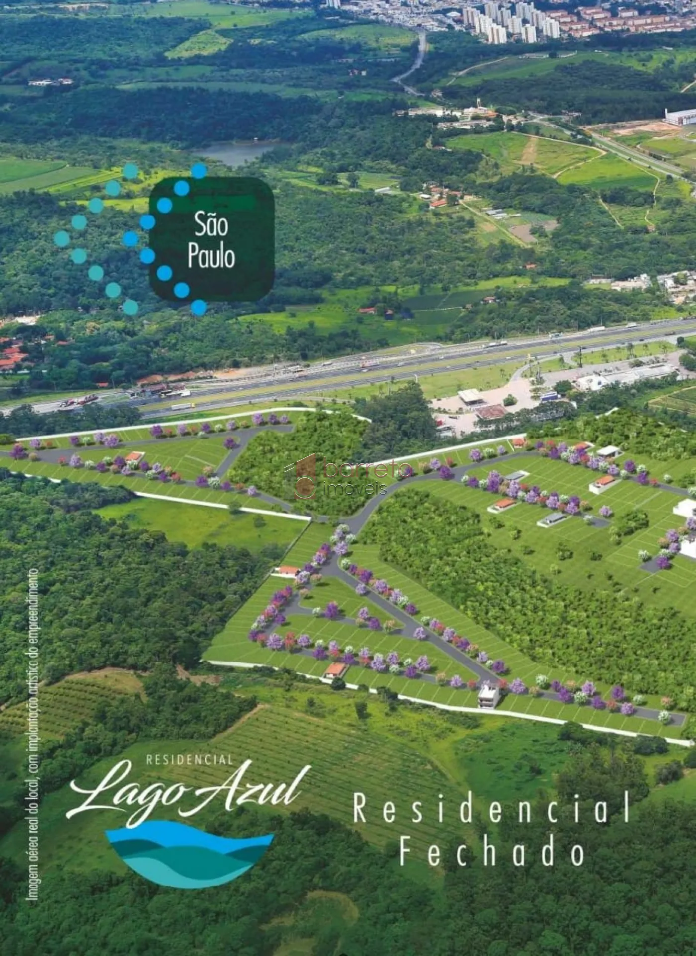 TERRENO À VENDA – RESIDENCIAL LAGO AZUL – RECANTO QUARTO CENTENÁRIO –  JUNDIAÍ/SP