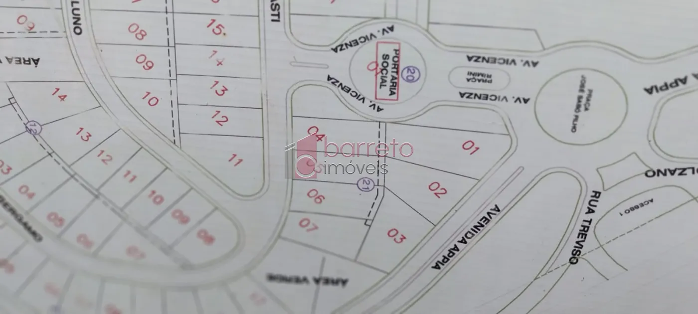 TERRENO À VENDA NO CONDOMÍNIO VILLAGIO PARADISO – ITATIBA/SP
