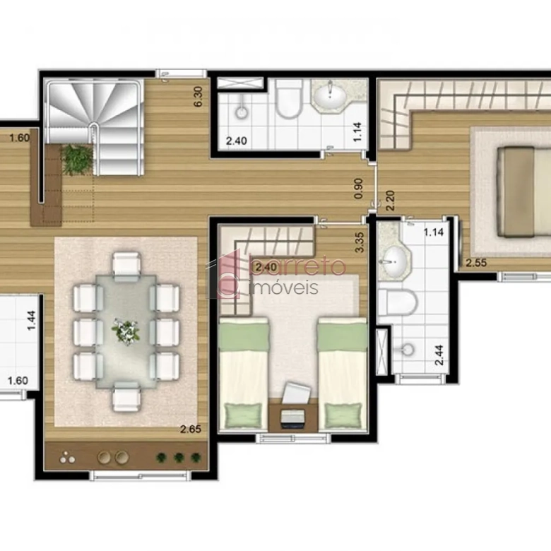 APARTAMENTO COBERTURA À VENDA NO CONDOMÍNIO FATTO I TORRES DE SÃO JOSÉ EM JUNDIAÍ/SP