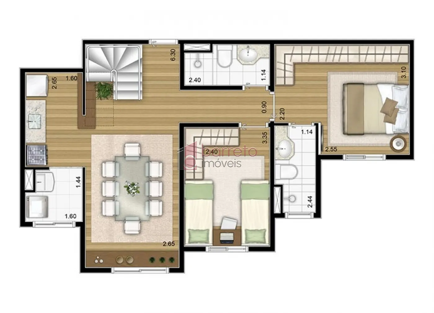 APARTAMENTO COBERTURA À VENDA NO CONDOMÍNIO FATTO I TORRES DE SÃO JOSÉ EM JUNDIAÍ/SP