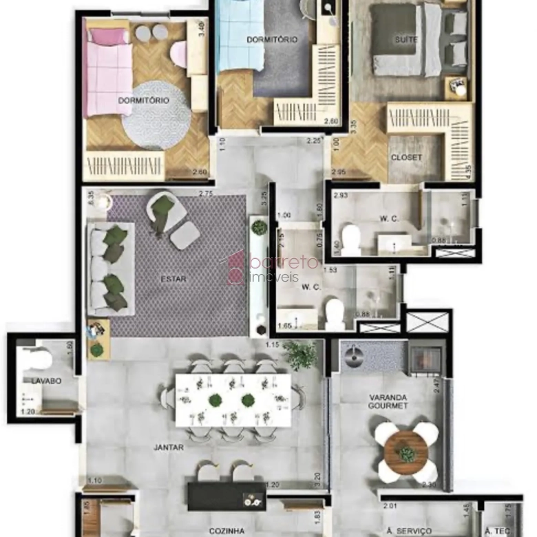 APARTAMENTO À VENDA NO CONDOMÍNIO ALTOS DA AVENIDA NO JARDIM DO LAGO EM JUNDIAÍ/SP
