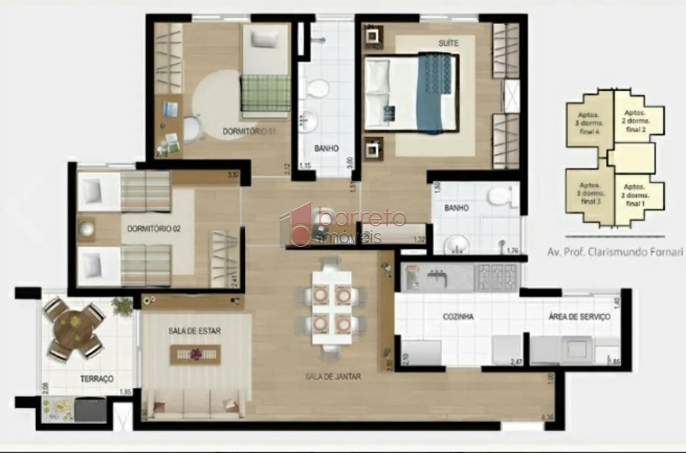 APARTAMENTO À VENDA NO CONDOMÍNIO HANBURY PARK – ENGORDADOURO – JUNDIAÍ/SP