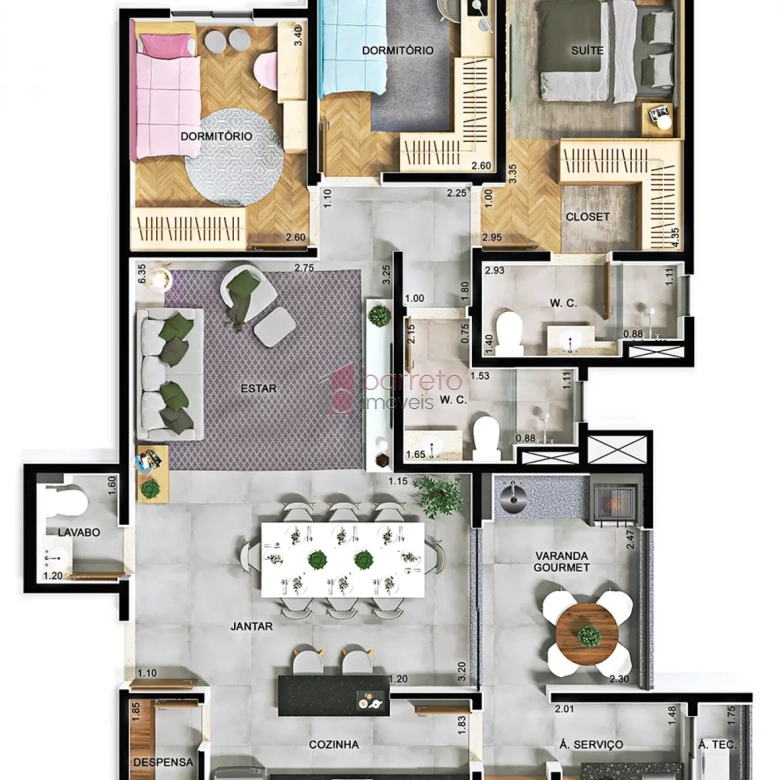 APARTAMENTO À VENDA NO CONDOMÍNIO ALTOS DA AVENIDA NO JARDIM DO LAGO EM JUNDIAÍ/SP