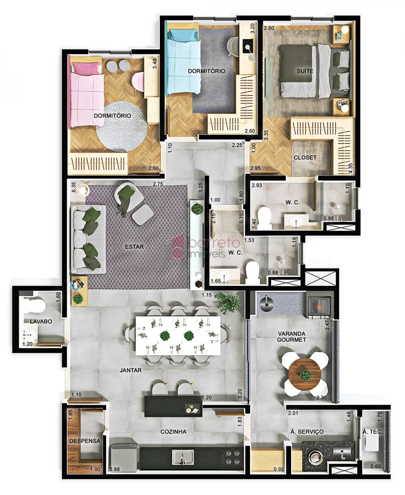APARTAMENTO À VENDA NO CONDOMÍNIO ALTOS DA AVENIDA NO JARDIM DO LAGO EM JUNDIAÍ/SP