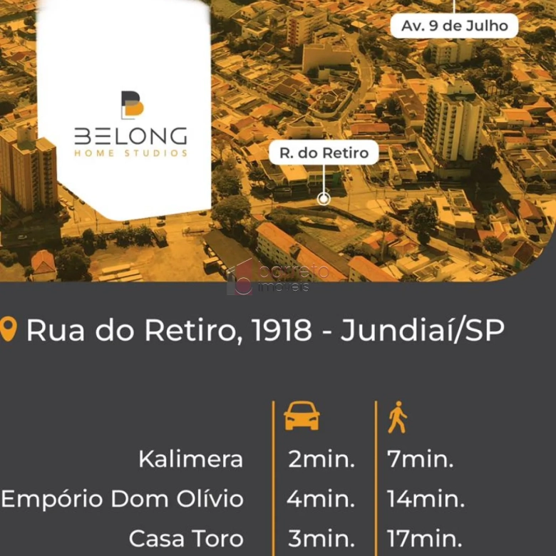 BELONG HOME STUDIO COM 40M² À VENDA, NA REGIÃO DO RETIRO, JUNDIAÍ/SP