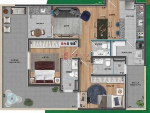 APARTAMENTO GARDEN À VENDA NO CONDOMÍNIO MAITÁ RESIDENCIAL – PARQUE DA REPRESA – JUNDIAÍ/SP
