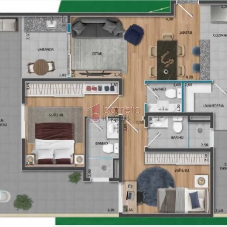 APARTAMENTO GARDEN À VENDA NO CONDOMÍNIO MAITÁ RESIDENCIAL – PARQUE DA REPRESA – JUNDIAÍ/SP