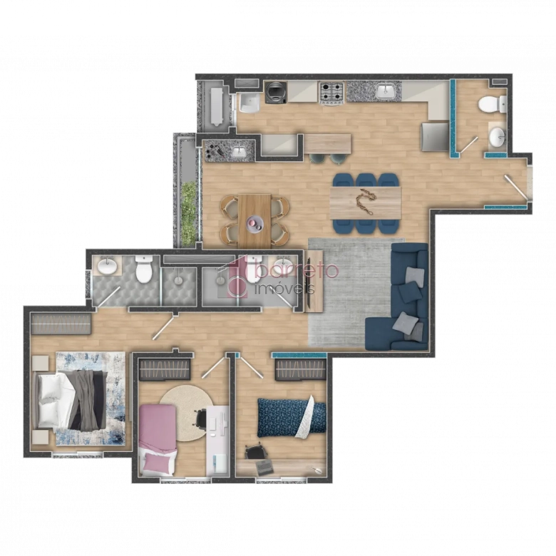 APARTAMENTO À VENDA NO CONDOMÍNIO JARDINS DO HORTO EM JUNDIAÍ/SP