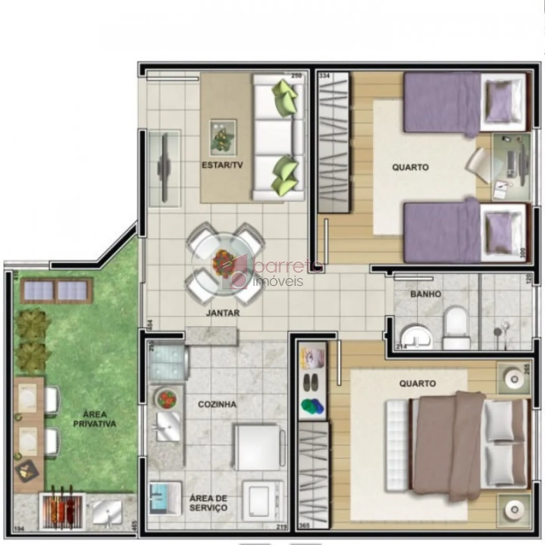 APARTAMENTO GARDEN À VENDA NO CONDOMÍNIO PARQUE JAMILE NO BAIRRO VILA HORTOLÂNDIA EM JUNDIAÍ/SP