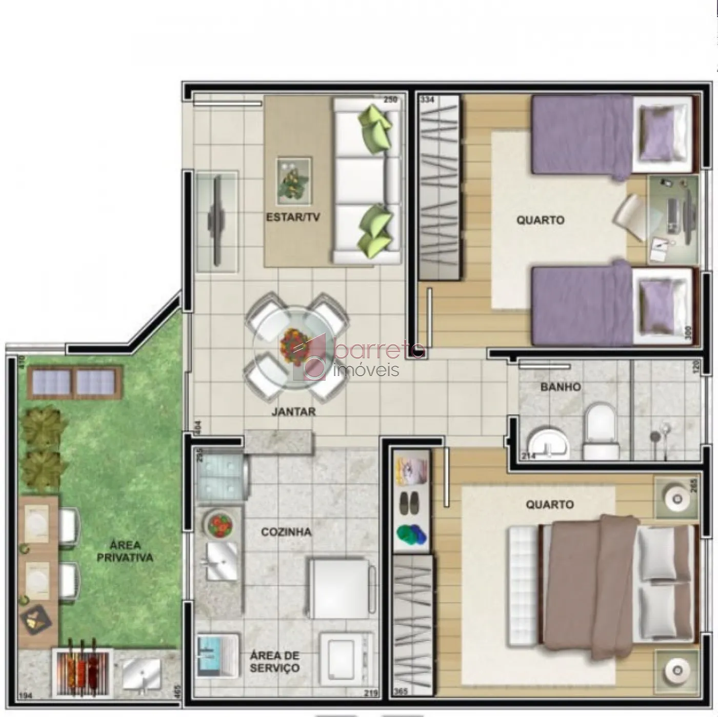 APARTAMENTO GARDEN À VENDA NO CONDOMÍNIO PARQUE JAMILE NO BAIRRO VILA HORTOLÂNDIA EM JUNDIAÍ/SP